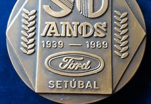Medalha dos 50 anos Ford Setubauto 1939/89 bronze
