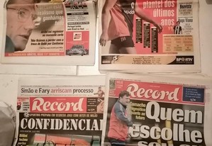 54 jornais desportivos - Record, A Bola e O Jogo