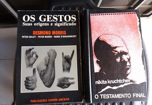 Obras de Desmond Morris e Nikita Kruchtchev