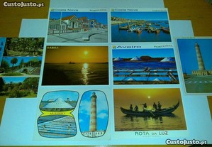 aveiro - portugal (8 postais) raros
