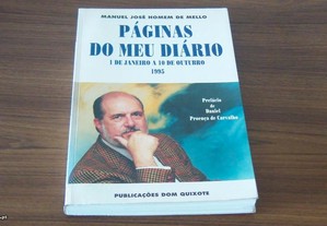 Páginas do Meu Diário 1 de Janeiro A 10 de Outubro de 1995 de Manuel José Homem de Mello