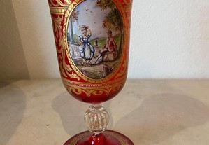 Cálice em cristal de Murano do final do Sec. XIX