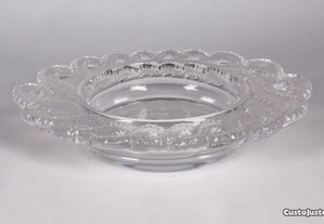 Taça oval em cristal moldado Lalique