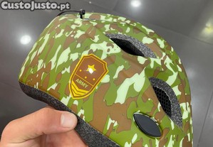 Capacete de Ciclismo In-mold para Crianas Army LED