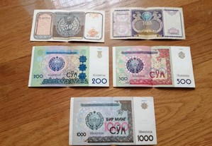 Notas do Uzbequistão (sum)