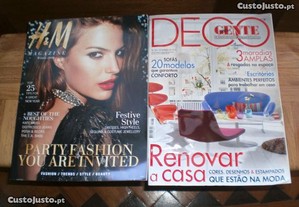 Duas revistas - Moda e Decoração - 2009 e 2010