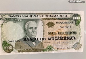 Nota de Moçambique, 1000 escudos, 23 Maio de 1972, Gago Coutinho