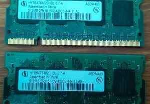 Memórias Ram 1GB DDR 2