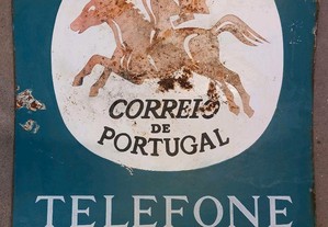 Antiga Chapa de Esmalte "Correio de Portugal"