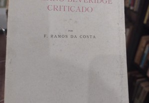 O Plano Beveridge Criticado - F. Ramos da Costa 1943