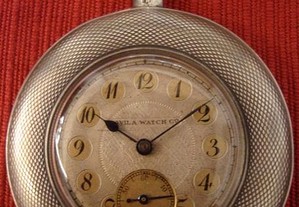 Relógio de bolso antiga em prata