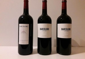 Três garrafas de vinho tinto Barcolobo 1,5L