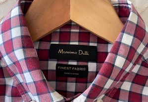 Camisa xadrez vermelho Massimo Dutti