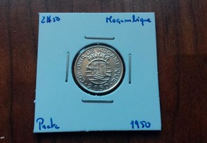 Moeda 2$50 1950 Moçambique - Excelente!