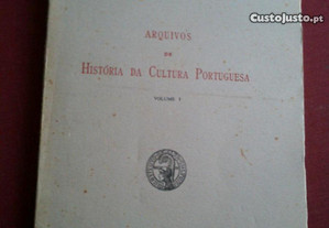 Arquivos de História da Cultura Portuguesa Volume 1 1967
