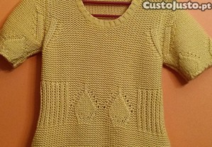 Vestido de lã amarelo