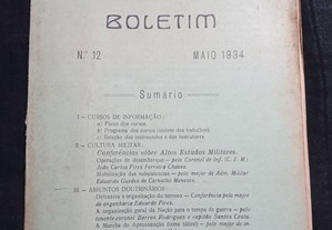Escola Central de Oficiais 12 - Boletim 1934