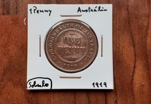 Moeda 1 Penny 1919 Austrália- Soberba