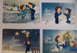 Conjunto de 4 postais de Natal (Nivea)