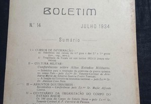 Escola Central de Oficiais 14 - Boletim 1934