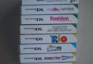 DS - 11 caixas e manuais - Sonic Sims Rio Barbie outros
