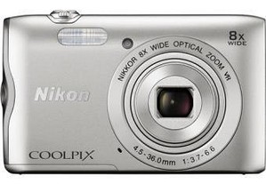 Máq. Digital Nikon COOLPIX A300 - Prateado