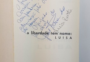 POESIA joão Fernando // A liberdade tem nome: Luísa 1983 Dedicatória
