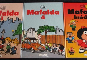 Livros Mafalda 1, 4 e Inédita Dom Quixote 1990 CD