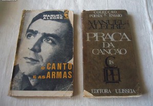 Dois livros antigos de Manuel Alegre -Praça da Canção e O Canto e as Armas 1970
