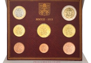 Conjunto de moedas de euro do Vaticano KMS 2021 1 cêntimo - 2 euros (3,88 euros) ST/BU