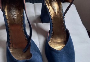 Sapatos abertos azuis Max Tam 38