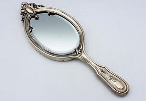 Espelho de Mão em Prata Portuguesa