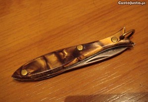mini canivete antigo colecção forma peixe