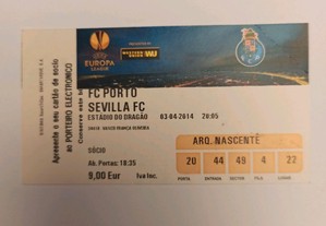 Bilhete UEFA Europa 2014 Porto vs Sevilla