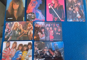 Coleção 8 calendários banda Europe 1987