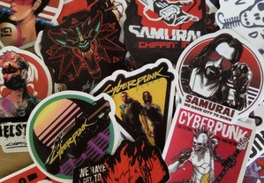 50 Autocolantes Adesivos Stickers Cyberpunk