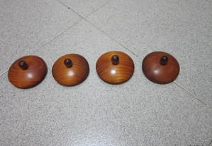 Tampas em madeira para potes ou frascos