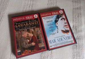 Mar Adentro e Saraband filmes dvd coleção publico três euros cada