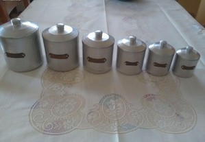 Conjunto de 6 recipientes para cozinha em alumínio