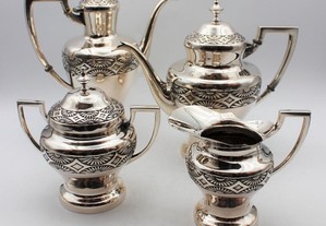 Serviço de Chá e Café em Prata Javali