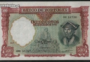 Espadim - Nota de 500$00 de 1942 - Bela