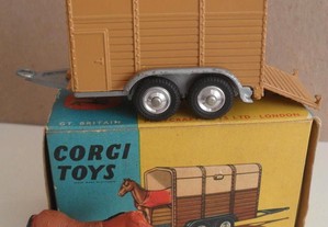 Corgi Toys 102 Rices Pony Trailer with Pony Vtg Original UK Diecast