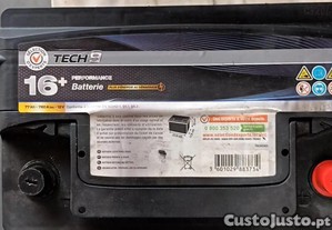 batteria auto tech 9 16+ 77ah 760a 12v juntamente com o carregador