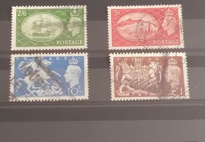 Selos de Inglaterra de 1951 série completa