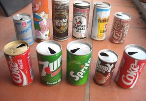 Latas cerveja e refrigerantes antigas - anos 80