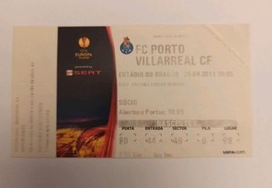 Bilhete UEFA Europa 2011 - Porto vs Villarreal CF