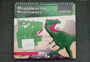 Livro de atividades de dinossauros para crianças