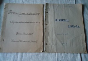Dois cadernos antigos de peças de teatro 1937/1949