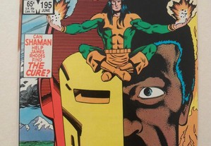 The Invincible Iron Man 195 Marvel Comics 1985 BD Banda Desenhada bronze age