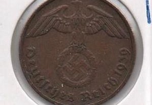 Alemanha (3º Reich) - 2 Reichspfennig 1939 G-bela